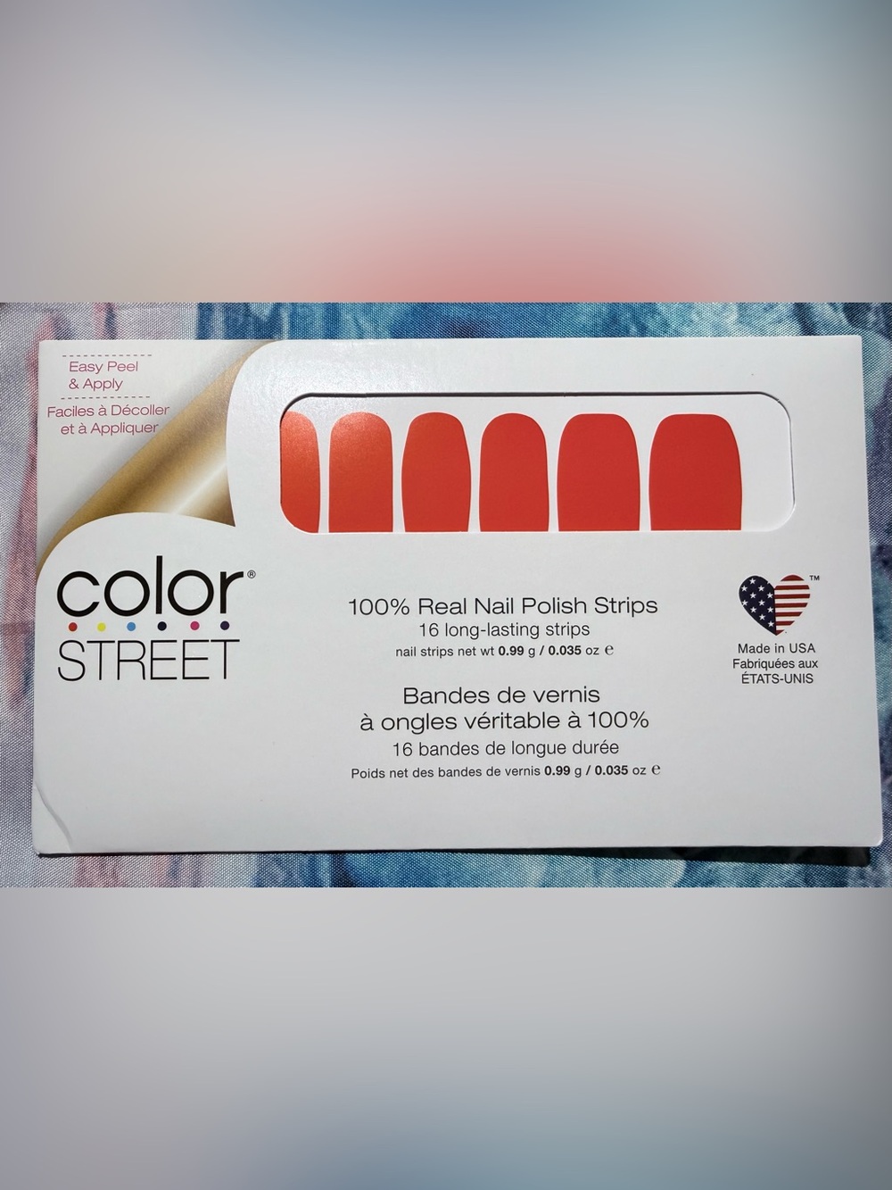 Color Street Nail Polish Strips in High Voltage Vivid Orange